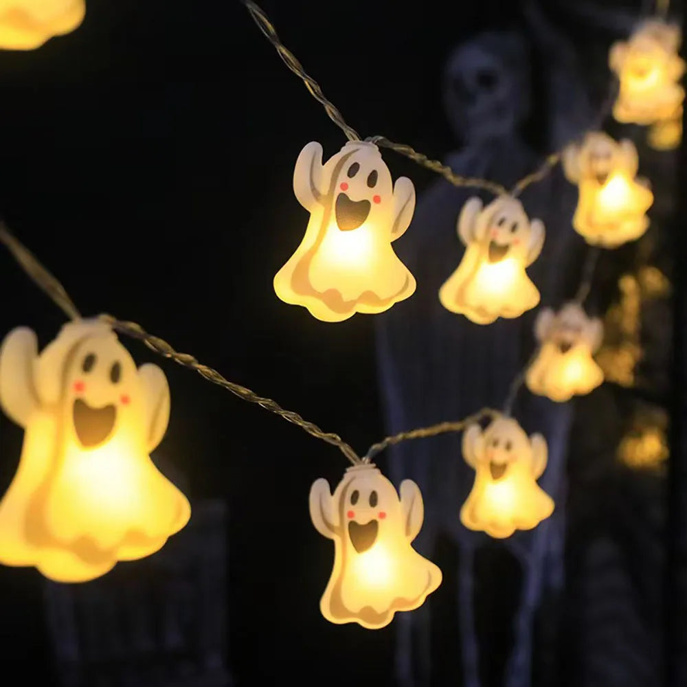 Halloween LED String Lights - Pumpkin, Ghosts, and Spooky Characters