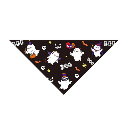 Halloween Pet Bandana - Ghost & Pumpkin Prints