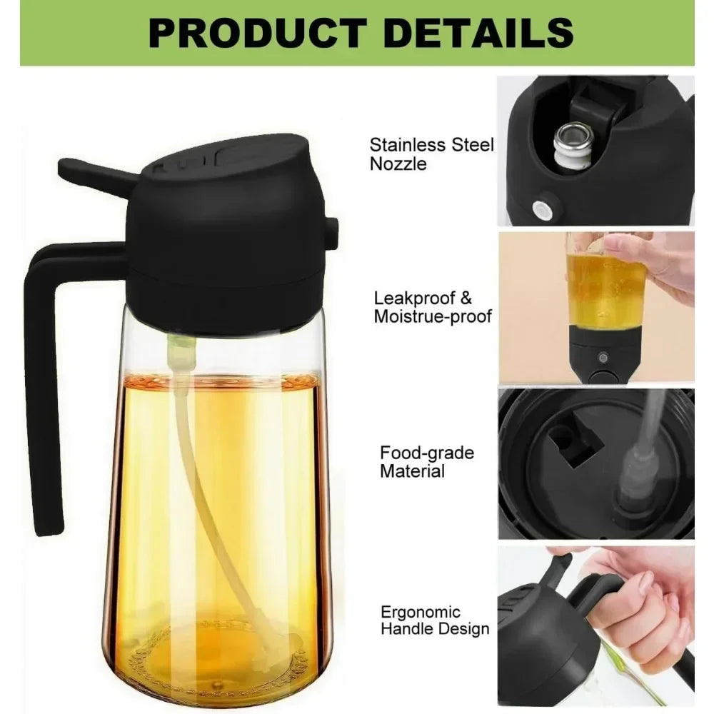 2-in-1 Olive Oil Sprayer & Dispenser 500ml