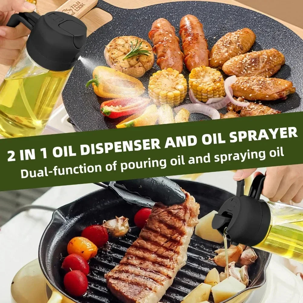 2-in-1 Olive Oil Sprayer & Dispenser 500ml