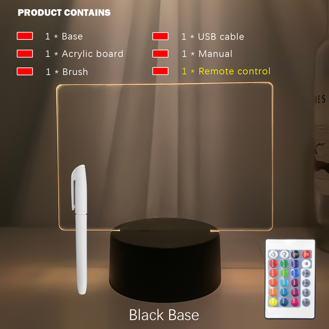 LED Message Board with Cracked Black Base